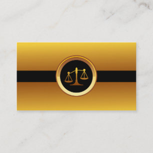 Gold Justice Scales Lawyer/Attorney Visitekaartje