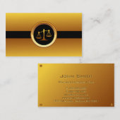 Gold Justice Scales Lawyer/Attorney Visitekaartje (Voorkant / Achterkant)