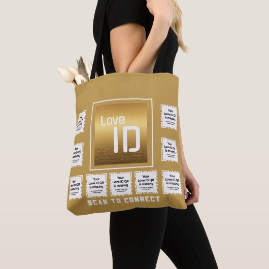 "GOLD" Jute Tragetasche - QR - PURE Collection Tote Bag (Dichtbij)