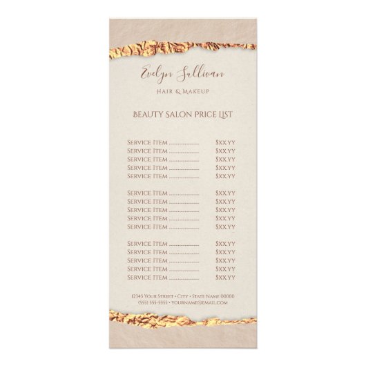 Gold-kaart voor papierprijskaarten reclamekaart (Voorkant)