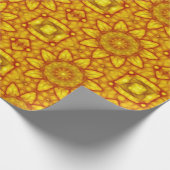 Gold Kaleidoscoop - zonnebloem Cadeaupapier (Hoek)