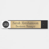 Gold Kantoor Deurteken Long 10-inch Name Bord Deurbordje (Voorkant)