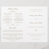 Gold katholieke Weddenschappen Mass Ceremony-progr (Voorkant)