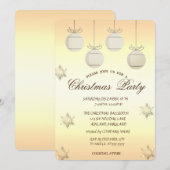 Gold Kerstbal Enterprise-kerstfeest Kaart (Voorkant / Achterkant)