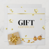 Gold-kerstbal-stars lint-luxe luxekaart (Voorkant / Achterkant)