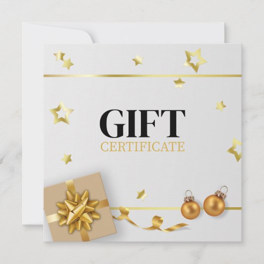 Gold-kerstbal-stars lint-luxe luxekaart (Voorkant)