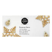 Gold kerstballen Gift Gold Snowflakes Korting Reclamekaart (Achterkant)
