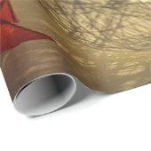 Gold kerstballen, String Lights, Red Bow Holiday Cadeaupapier (Rol Hoek)