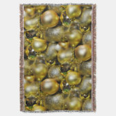 Gold KerstBaubles Deken (Voorkant Verticaal)