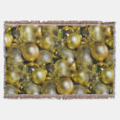 Gold KerstBaubles Deken (Voorkant)