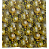 Gold KerstBaubles Douchegordijn (Voorkant)