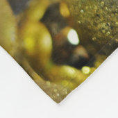 Gold KerstBaubles Fleece Deken (Hoek)
