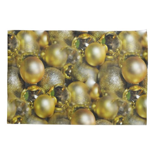 Gold KerstBaubles Kussensloop (Achterkant)