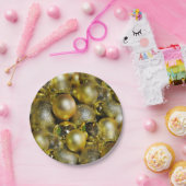 Gold KerstBaubles Papieren Bordje (Feest)