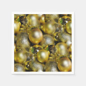 Gold KerstBaubles Servetten (Voorkant)