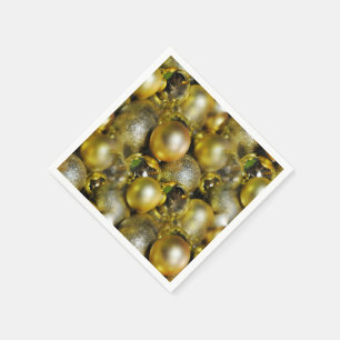 Gold KerstBaubles Servetten