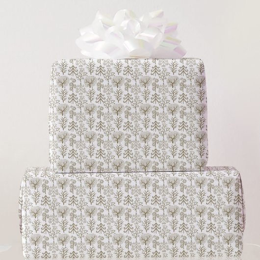 Gold kerstbomen, kleinschalige wappapier cadeaupapier