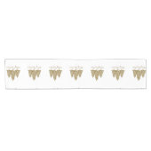 Gold kerstbomen Merry-kerstabel Runner Korte Tafelloper (Horizontaal)