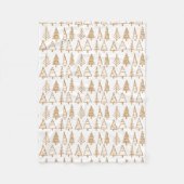 Gold kerstbomen Pattern Girly Chic Fleece Deken (Voorkant)