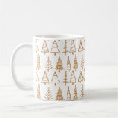 Gold Kerstbomen Pattern Modern Girly Holiday Koffiemok (Links)