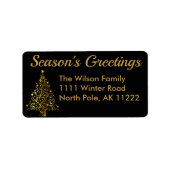 Gold kerstboom etiket (Voorkant)