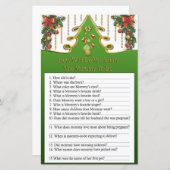 Gold kerstboom hoe goed je het spel kent (Voorkant / Achterkant)