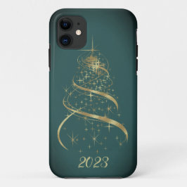 Gold Kerstboom iPhone-draagtassen Case-Mate iPhone Case