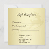 Gold kerstboom met rendiercadeaubon (Achterkant)