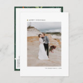 Gold kerstboom Modern Merry-kerstfoto Feestdagenkaart (Voorkant / Achterkant)