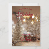 Gold kerstboom, sterrenspel kaart (Voorkant)