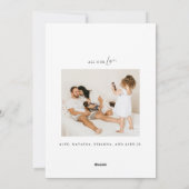 Gold kerstboom Twee Foto 2022-feestdag Kaart (Achterkant)