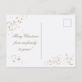 Gold kerstboomfeestdag feestdagenkaart (Achterkant)