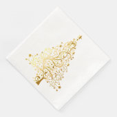 Gold kerstboompapier, diners servet (Hoek)