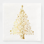 Gold kerstboompapier, diners servet (Voorkant)