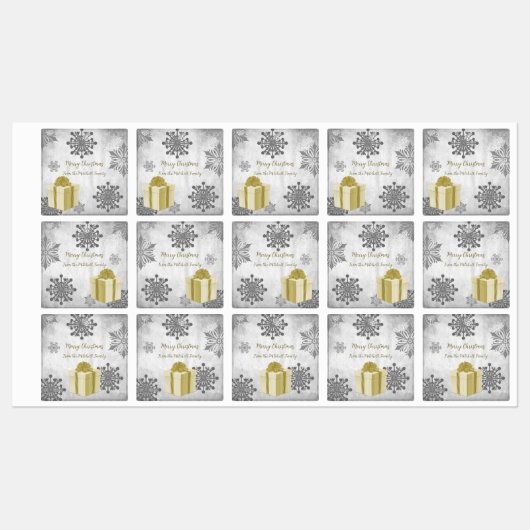 Gold kerstcadeau-feestdag baklabels labels (Vel)
