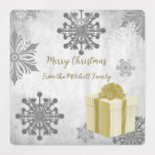 Gold kerstcadeau-feestdag baklabels labels (Design 2)