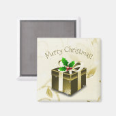 Gold Kerstcadeau Magnet (Voorkant / Achterkant)