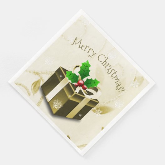 Gold-kerstcadeau, nkin servet (Hoek)