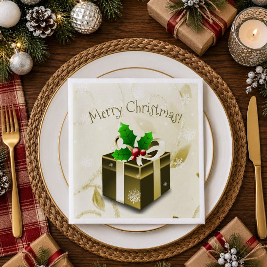 Gold-kerstcadeau, nkin servet