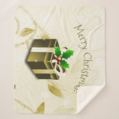 Gold kerstcadeau Sherpa Blanket Deken (Voorkant)
