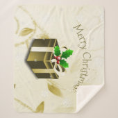 Gold kerstcadeau Sherpa Blanket Sherpa Deken (Voorkant)