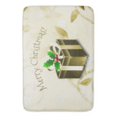 Gold kerstcadeau voor kerstcadeaus badmat (Voorkant Verticaal)