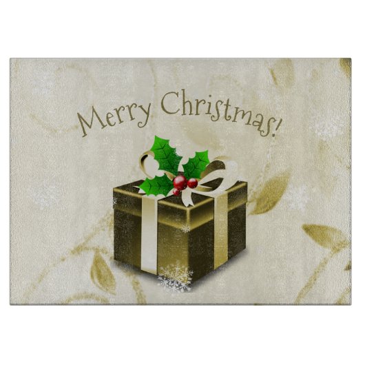 Gold-kerstcadeaubon Snijplank (Voorkant)