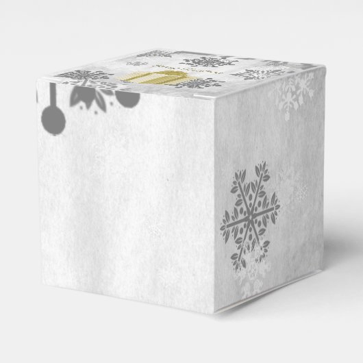 Gold kerstcadeaudoos bedankdoosjes (Voorkant Zijde)