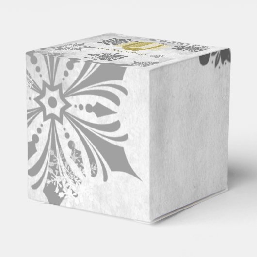 Gold kerstcadeaudoos bedankdoosjes (Achterkant)