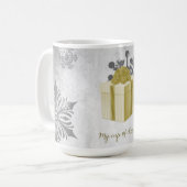 Gold kerstcadeaufeestdag Mok (Voorkant links)
