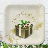 Gold kerstcadeaupapier Bord