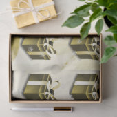 Gold-kerstcadeaupapier Tissuepapier (Geschenk)