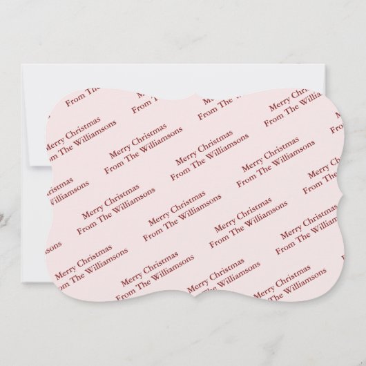 Gold kerstcadeautje Snowy Deck Fancy Knip Foto Feestdagenkaart (Achterkant)