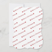 Gold kerstcadeautje Snowy Deck Fancy Knip Foto Feestdagenkaart (Achterkant)